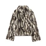 Fashionable Slightly Mature Faux Fur Coat Jacket - Image 6